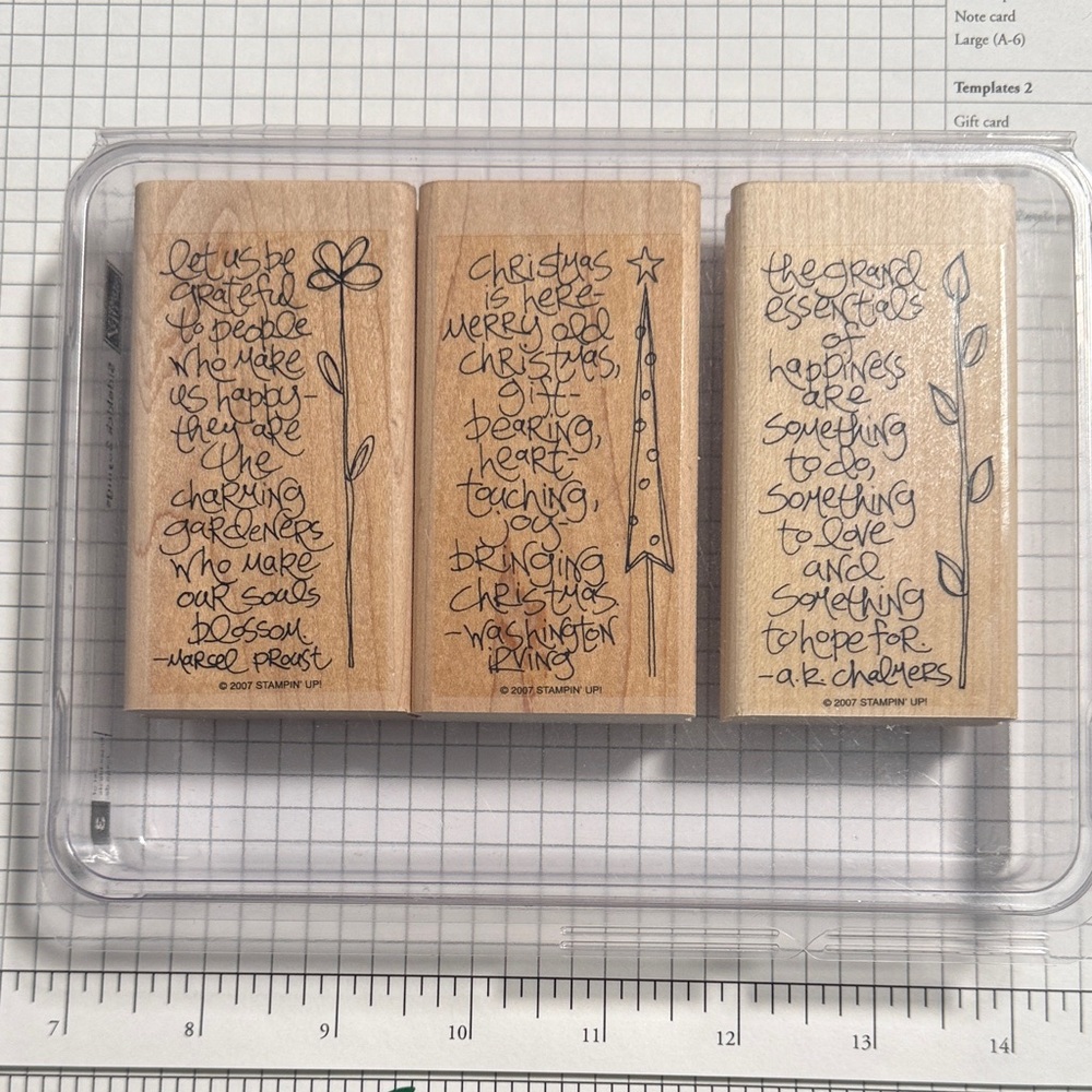 Stampin' Up! Wooden Rubber Stamp Set - Sidekick Sayings
